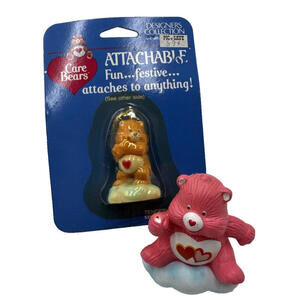 1980’s Care Bear Tenderheart Bear Bundle, Attachable‎ and Figurine